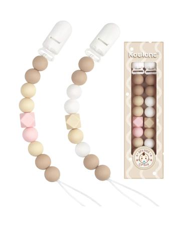 Kowlone Dummy Clips Boys Girls Soother Pacifier Chain Holder for Baby Unisex Newborn Dummies