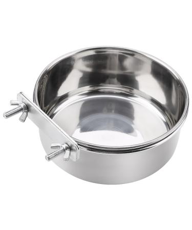 Ftvogue hanging adjustable food water food food stainless steel parrot parrot feeder feeder bird cage accessories drinking cup (l)
