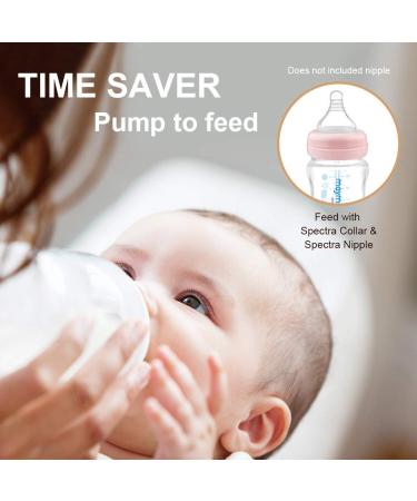 Maymom Wide-Mouth Milk Storage Collection Bottle with Travel Cap and Sealing Ring - Compatible with Spectra S1 S2, Avent, Motif, Twist, Ameda MYA Bottles - 4pc Pack - Buy Online on SooperMarket.com