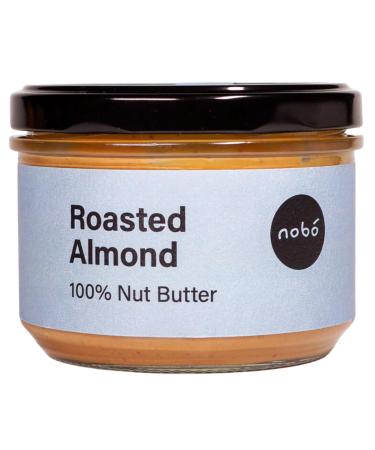 nob Roasted Almond Butter 200g - Refined Sugar Free Palm Oil Free Gluten Free - Plant Based Nut Butter - Single Ingredient 100% Roasted Almonds - Source of Vegan Protein Great for Healthy Snacks