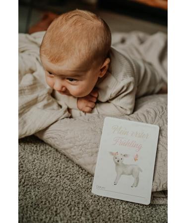 Olgs Milestone Cards for Baby Girls - 45 Unique Cards | Perfect Gift for Birth Baby Showers Pregnancy & Baptism | Boho Style Milestone Cards - Buy Online on SooperMarket.com