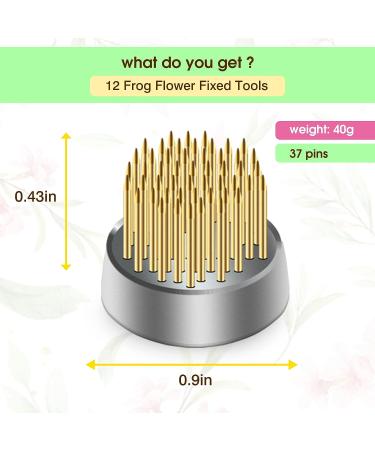 24Pcs Japanese Mini Kenzan Ikebana Flower Frogs - 23mm Diameter Floral Pin Holder for Plant Decoration and Arrangement - Buy Online on SooperMarket.com