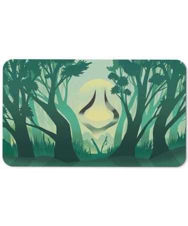 Paramint Forest Mana Scenery - MTG Playmat - Compatible for Magic The Gathering Playmat - Play MTG, YuGiOh, Pokemon, TCG - Original Play Mat Art Designs & Accessories Non-stitched Green
