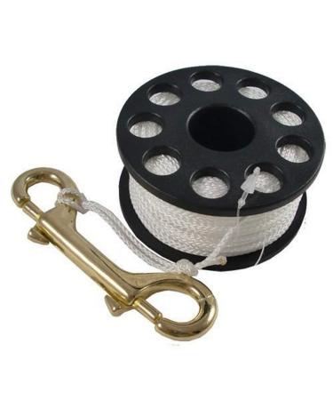 Scuba Choice Scuba Diving Compact Finger Spool, 150', White Line