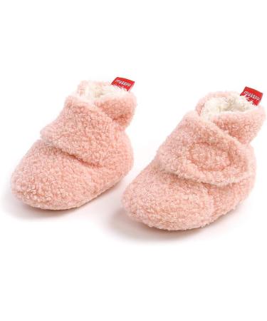 Matt Keely Baby Anti-Slip Soft Sole Slipper Booties - Pink Style 2 (0-6 Months) - Warm Winter Boots with Fleece Lining - Buy Online on SooperMarket.com