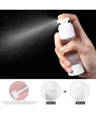 30ml Airless Pump Bottles - 6PCS Refillable Travel Spray Bottles for Toner | Transparent Portable & Reusable - Buy Online on SooperMarket.com