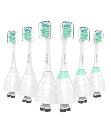 Replacement Toothbrush Heads Compatible with All Philips Sonicare Screw-on E-Series Electric Rechargeable Toothbrush, Precision Clean Toothbrush Heads Refills, 6 Pack