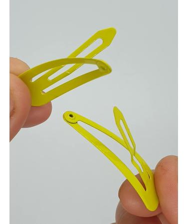 6 PCS Yellow Metal Snap Hair Clips 5CM Long - Hair Grips for Styling - Buy Online on SooperMarket.com