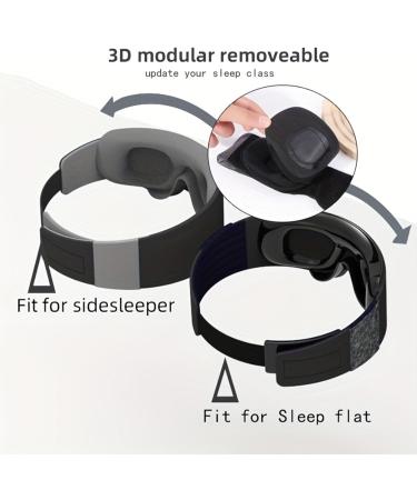 Memory Foam Sleep Eye Cover with Nose Cushion 3D Breathable Cotton Sleep Eye Cover Pads for Light Blocking Elastic Band for Home Travel - Buy Online on SooperMarket.com