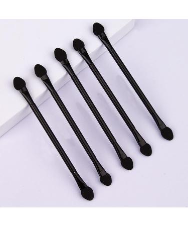 TEONEI Double Sided Eyeshadow Brushes & Foundation Sponge - 50Pcs Makeup Brush Set (Black) for Professional Application - Buy Online on SooperMarket.com
