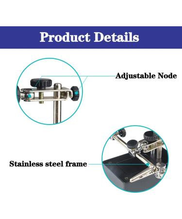 Beileshi 2.5X 7.5X 10X LED Light Helping Hands Magnifier Soldering Station Magnifying Glass Stand with Auxiliary Clamp and Alligator Clips 2.5x+7.5x+10x - Buy Online on SooperMarket.com