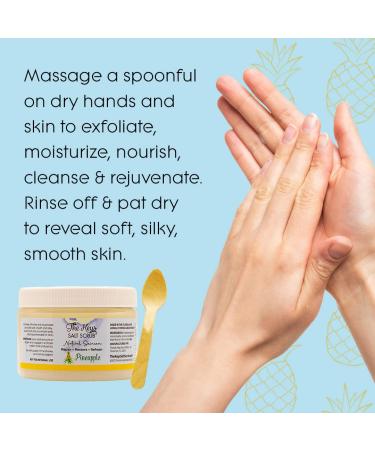 Keys Salt Scrub - Exfoliating Sea Salt Body Scrub for Men and Women | Hand and Foot Scrub with Pure Florida Sea Salt and Organic Pineapple Essential Oil | Includes Wooden Spoon | 12 oz - Buy Online on SooperMarket.com