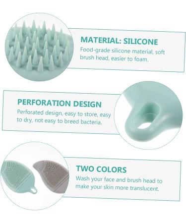 Healeved 6 Pcs Silicone Shampoo Massage Brush Set - Scalp Massager & Body Scrubber for Babies and Men - Buy Online on SooperMarket.com