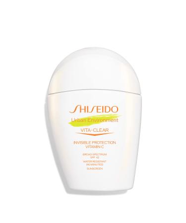 Shiseido Urban Environment Vita-Clear Sunscreen SPF 42-30 mL - Invisible Formula with Vitamin C - No-Shine  Makeup Effect for 8 Hours - Non-Comedogenic
