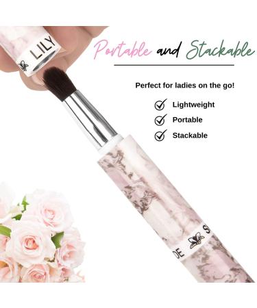 LilyLeaf 3-in-1 Makeup Brushes Kit for Eyeshadow, Brows, and Lips - Portable and Stackable Magnetic Brushes - Travel-Friendly Beauty Set - Buy Online on SooperMarket.com