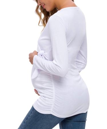 Love2Mi Maternity Nursing Top - Long Sleeve V-Neck XL White - Buy Online on SooperMarket.com