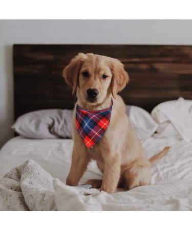 SLSON 14 Pack Dog Bandanas Plaid Dog Scarf Washable Triangle Pet Bibs Kerchief for Puppy Small Dog and Medium Dog Cat Pets - Buy Online on SooperMarket.com