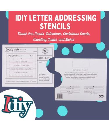 Lettering Envelope Addressing Stencil - Perfect Ruler Guide for Straight Addressing (1 Pack) - Buy Online on SooperMarket.com