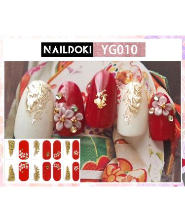 NAILDOKI Nail Stickers 8 Sheets x 14 Pieces - Self-Adhesive Gel Nail Wraps for Women & Girls | Nail Polish Strips & Art Decals C3-20 - Buy Online on SooperMarket.com