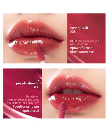 rom&nd Glasting Water Tint No.03 BRICK RIVER - Vivid Color & High Shine Lip Tint | Long-lasting & Moisturizing K-beauty Gloss for Natural Beauty - 4g/0.14oz - Buy Online on SooperMarket.com