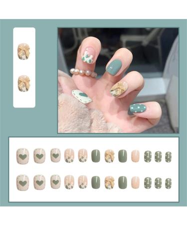 Medium Press-On Nails for Girls & Teens | Full Cover Ballerina Coffin False Nails - 24 Single-Colored Acrylics #05 - Buy Online on SooperMarket.com