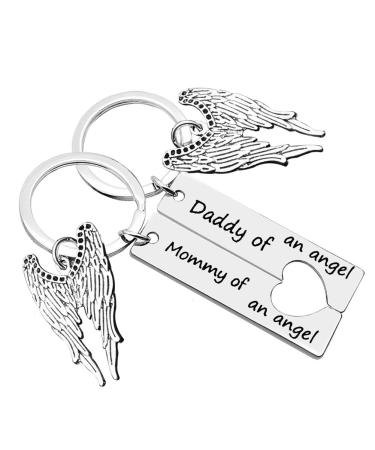 Dabihu Loss Memorial Keyring Baby Loss Keychain Miscarriage Keepsake Baby Memorial Keyring Sympathy Gift for Infant Loss Child Loss Remembrance Keyring Gift