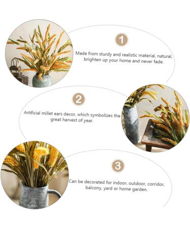 MAGICLULU Simulated Ears of Corn Artificial Wheat Ears Stalks Hand Decor Dry Wheat Grass Fruit Decor Home Decoration Wheat Decoration Wheat Ears Dried Flowers Paddy Iron Ornaments Golden 75.00X12.00X2.00CM - Buy Online on SooperMarket.com