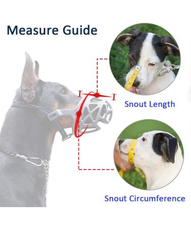 Breathable Basket Dog Muzzle for Small to X-Large Dogs - Stop Biting, Barking, and Chewing - Large Black - Buy Online on SooperMarket.com