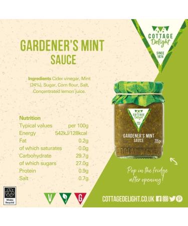 Cottage Delight Gardener's Mint Sauce 205g - Fresh and Zesty Flavor - Buy Online on SooperMarket.com