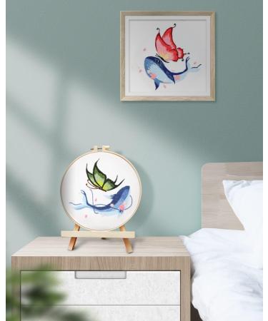 Embroidery Stitch Practice Kit - 4 Sets Butterfly & Whale Designs for Beginners | Includes Cloth, Hoops, Threads | Learn Embroidery Skills - Buy Online on SooperMarket.com