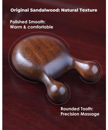 Buy Gua Sha Massager - Natural Sandalwood Wooden Tool for Face Body & Neck | Muscle Relaxation & Anti-Wrinkle Benefits | International Shipping Available - Buy Online on SooperMarket.com
