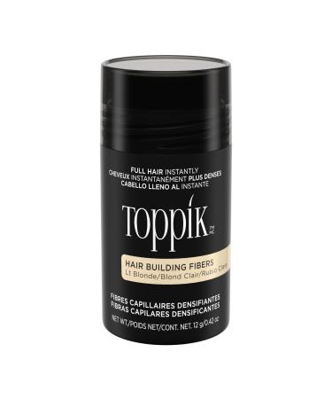 Toppik Hair Building Fibers 12g Fill In Fine or Thinning Hair Instantly Thicker Fuller Looking Hair 9 Shades for Men & Women Light Blonde