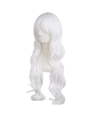 MapofBeauty Charming Women's Long Curly Full Hair Wig 28/70cm - White - Buy Online on SooperMarket.com