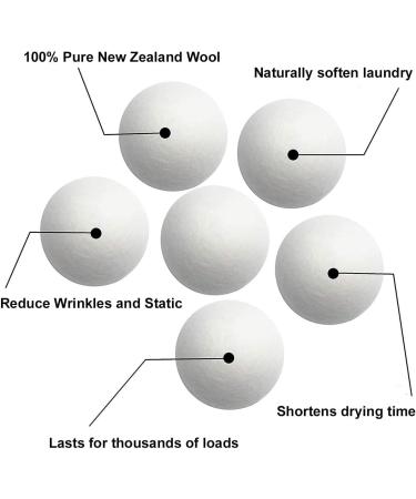New Zealand Sheep's Wool Dryer Balls - Natural Fabric Softener for Tumble Dryers - Buy Online on SooperMarket.com
