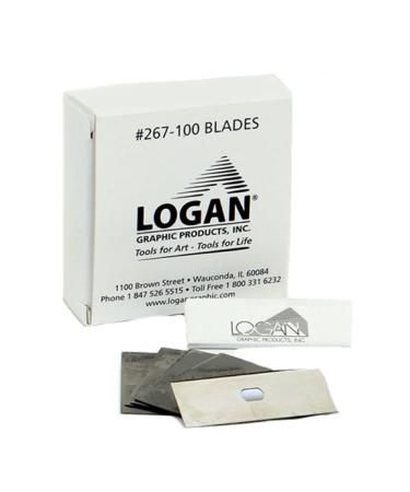 Logan Graphics 267-100 Mat Cutter Blades Box of 100 for use with Logan Use with Logan Platinum Edge and Total Trimmer Series