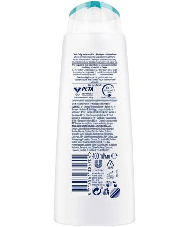 Dove 2IN1 Daily Moisture Shampoo - Hydrating Hair Care Formula - Buy Online on SooperMarket.com
