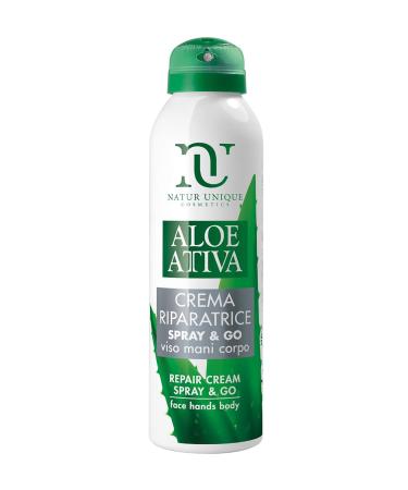 Aloe Attiva Crema Riparatrice Spray & Go - Repairing Cream for Face Body & Hands | 150 ml - International Shipping - Buy Online on SooperMarket.com