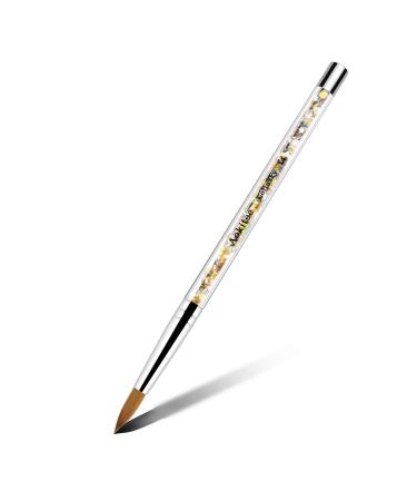 Acrylic brush for nails # 14 Sable Kolinsky nail brush for acrylic nails zobelhaar acrylic brushes for nail art nail polish brush made of wood gel brush manicure tools 14 # sequins