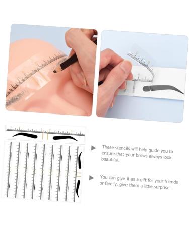 Hemoton 10pcs Eyebrow Positioning Ruler Plastic Eyebrow Ruler Brow Guide Stencil Shape Template Mold Make up - Buy Online on SooperMarket.com