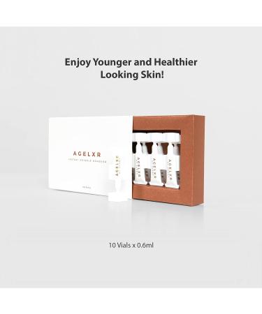 AGELXR Instant Wrinkle Remover Serum | Tightens Wrinkles & Fine Lines | Diminishes Puffy Eyes | Anti-Aging Formula with Argireline | 10 Vials - Buy Online on SooperMarket.com