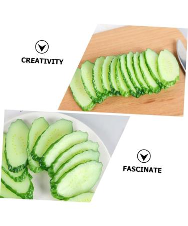 Alipis 40 Pcs Simulation Cucumber Slice Fake Vegetable Decorations Kids Artificial Lemons Lifelike Photo Props Kid Toy Greenery Decor Green Decorations Models Basket Pvc Child Food Play - Buy Online on SooperMarket.com