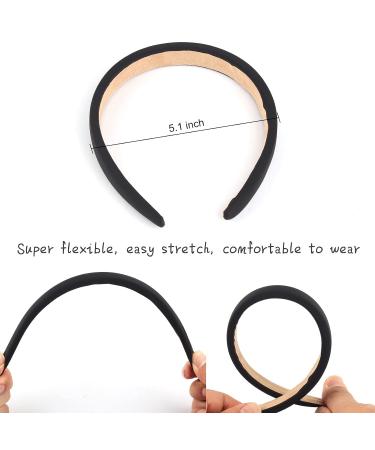 Wecoe 4 Pack Padded Headbands - Non Slip Fashion Headbands for Women and Kids - Cute Aesthetic Y2K Hair Accessories in Light Blue, Black, Pink, and White - Buy Online on SooperMarket.com