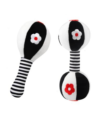 Joylife black and white toy for 0 3 6 9 12 months Greipling to rattle squeaking play a loyal companion for babies and toddlers rattel dumbbell baby toys gift