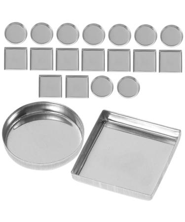 NOLITOY 30pcs Aluminum Plate Empty Pan for Makeup Palette Empty Eyeshadow Pan Eyeshadow Diy Empty Pan Eyeshadow Palette Pans Make up Palette Plates Stainless Steel Paint Metal