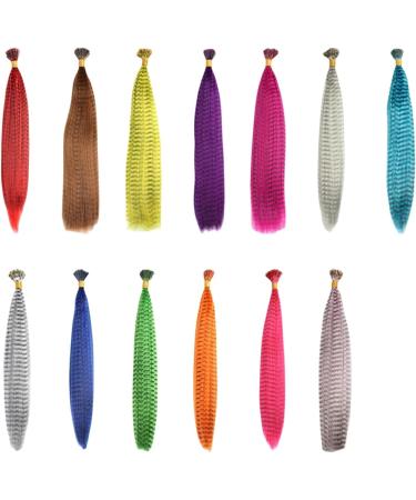 Red Striped Synthetic Feather Hair Extension Stick - 16 inch | Prinfantasy BZ239 - Buy Online on SooperMarket.com
