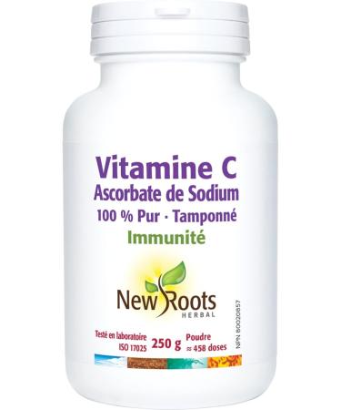 New Roots Herbal - Vitamin C Sodium Ascorbate 250g Powder - Helps in the Development and Maintenance of Bones Cartilage Teeth and Gums - Helps the Body to Metabolize Proteins - Buy Online on SooperMarket.com