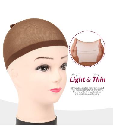 Teenitor 20 Pack Brown Nylon Wig Caps for Men and Women - Skin Tone Stocking Cap for Wig Application - Buy Online on SooperMarket.com