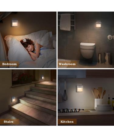 Suright Night Light Socket with Motion Detector - 2 Dimmable Brightness Modes for Kids' Room Bedroom Stairs & Kitchen - Warm White 2800-3500K - Buy Online on SooperMarket.com