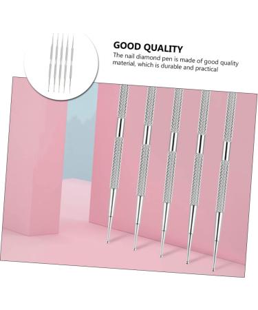 DOITOOL 10 Pcs Nail Art Drill Pen Glitter Gel Nail Molding Gel Nail Drill Point Pen Dotting Tools for Nails Nail Gel Polish Practical Manicure Tool To Rotate Stainless Steel Glue Pen Alloy - Buy Online on SooperMarket.com