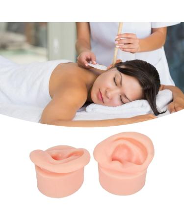 Practice Ear Model Soft Elastic Jewelry Display 1 Pair Ear Model for Beginner for Piercing Salon(Light Skin Color) - Buy Online on SooperMarket.com